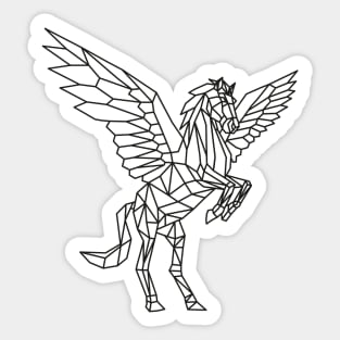 Low Poly Origami Pegasus Sticker